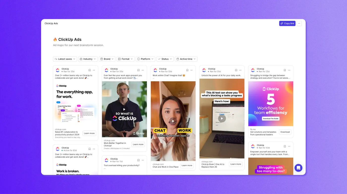 Clickup b2b ads